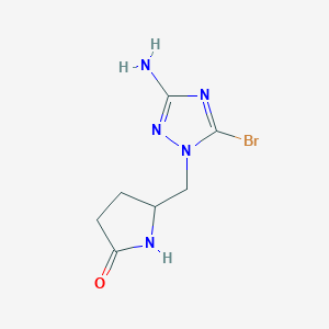 5-[(3-Amino-5-bromo-1H-1,2,4-triazol-1-yl)methyl]pyrrolidin-2-one