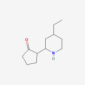 2-(4-Ethylpiperidin-2-yl)cyclopentan-1-one