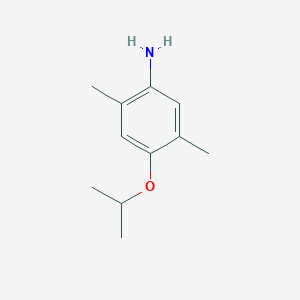 molecular formula C11H17NO B13305633 2,5-Dimethyl-4-(propan-2-yloxy)aniline 