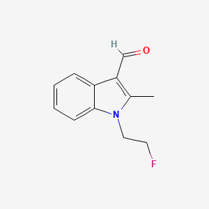 molecular formula C12H12FNO B13305641 1-(2-fluoroethyl)-2-methyl-1H-indole-3-carbaldehyde 