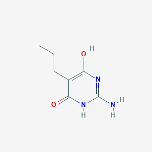 molecular formula C7H11N3O2 B13305649 2-Amino-6-hydroxy-5-propyl-3,4-dihydropyrimidin-4-one 