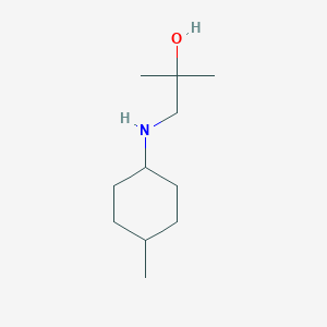 molecular formula C11H23NO B13305685 2-Methyl-1-[(4-methylcyclohexyl)amino]propan-2-ol 