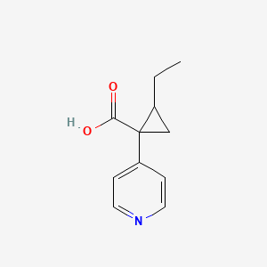 2-Ethyl-1-(pyridin-4-yl)cyclopropane-1-carboxylic acid