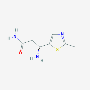 (3R)-3-Amino-3-(2-methyl-1,3-thiazol-5-yl)propanamide