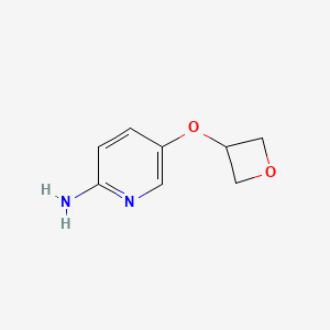 molecular formula C8H10N2O2 B13305754 5-(Oxetan-3-yloxy)pyridin-2-amine 