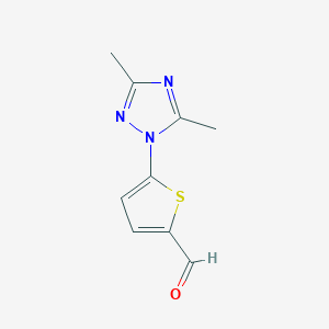 5-(dimethyl-1H-1,2,4-triazol-1-yl)thiophene-2-carbaldehyde