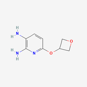 molecular formula C8H11N3O2 B13305773 6-(Oxetan-3-yloxy)pyridine-2,3-diamine 