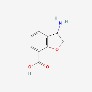 molecular formula C9H9NO3 B13305777 3-Amino-2,3-dihydro-1-benzofuran-7-carboxylic acid 