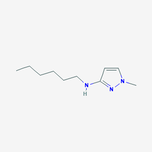 molecular formula C10H19N3 B13305802 N-Hexyl-1-methyl-1H-pyrazol-3-amine 