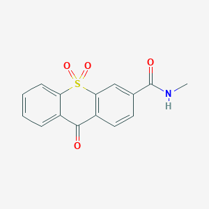 molecular formula C15H11NO4S B13305829 N-Methyl-9-oxothioxanthene-3-carboxamide 10,10-dioxide CAS No. 99454-21-4