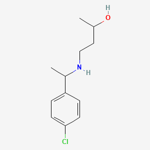 molecular formula C12H18ClNO B13305851 4-{[1-(4-Chlorophenyl)ethyl]amino}butan-2-ol 