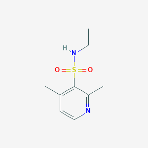 molecular formula C9H14N2O2S B13305858 N-Ethyl-2,4-dimethylpyridine-3-sulfonamide 