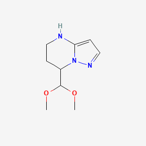 molecular formula C9H15N3O2 B13305881 7-(Dimethoxymethyl)-4H,5H,6H,7H-pyrazolo[1,5-a]pyrimidine 