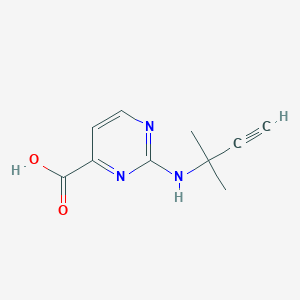 2-[(2-Methylbut-3-yn-2-yl)amino]pyrimidine-4-carboxylic acid