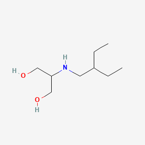 molecular formula C9H21NO2 B13305913 2-[(2-Ethylbutyl)amino]propane-1,3-diol 