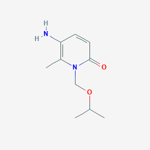 molecular formula C10H16N2O2 B13305914 5-Amino-6-methyl-1-[(propan-2-yloxy)methyl]-1,2-dihydropyridin-2-one 