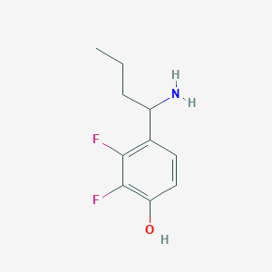 molecular formula C10H13F2NO B13305925 4-(1-Aminobutyl)-2,3-difluorophenol 