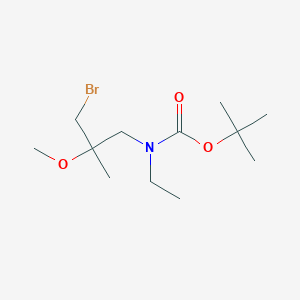 molecular formula C12H24BrNO3 B13305931 tert-Butyl N-(3-bromo-2-methoxy-2-methylpropyl)-N-ethylcarbamate 