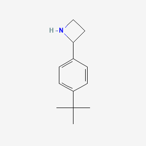 molecular formula C13H19N B13305956 2-(4-Tert-butyl-phenyl)-azetidine 