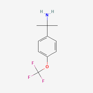 molecular formula C10H12F3NO B13305958 2-[4-(Trifluoromethoxy)phenyl]propan-2-amine 