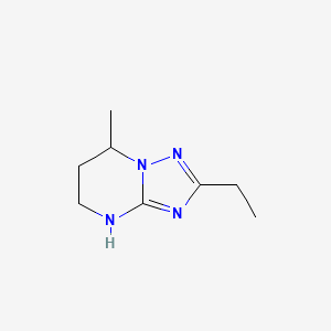 molecular formula C8H14N4 B13305999 2-Ethyl-7-methyl-4H,5H,6H,7H-[1,2,4]triazolo[1,5-a]pyrimidine 