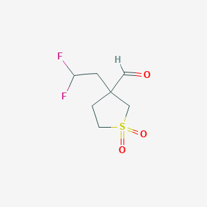 3-(2,2-Difluoroethyl)tetrahydrothiophene-3-carbaldehyde 1,1-dioxide