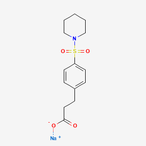 Sodium 3-[4-(piperidin-1-ylsulfonyl)phenyl]propanoate