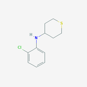 molecular formula C11H14ClNS B13306078 N-(2-chlorophenyl)thian-4-amine 