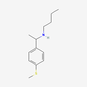 molecular formula C13H21NS B13306093 Butyl({1-[4-(methylsulfanyl)phenyl]ethyl})amine 