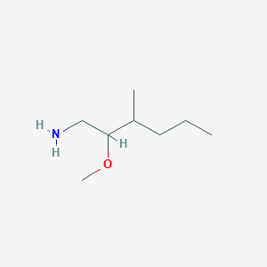 molecular formula C8H19NO B13306105 2-Methoxy-3-methylhexan-1-amine 