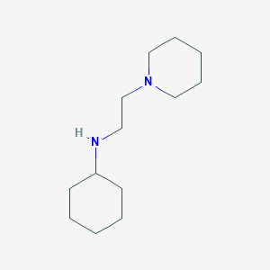 molecular formula C13H26N2 B13306113 N-[2-(Piperidin-1-yl)ethyl]cyclohexanamine CAS No. 857377-40-3