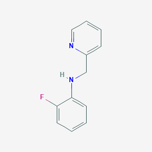 molecular formula C12H11FN2 B13306142 2-fluoro-N-(pyridin-2-ylmethyl)aniline 