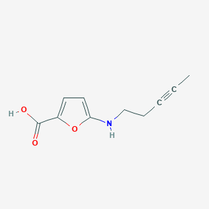 molecular formula C10H11NO3 B13306163 5-[(Pent-3-yn-1-yl)amino]furan-2-carboxylic acid 