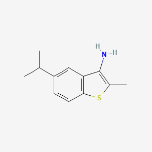 2-Methyl-5-(propan-2-yl)-1-benzothiophen-3-amine