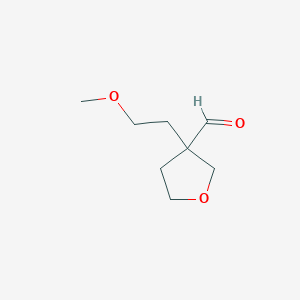 3-(2-Methoxyethyl)oxolane-3-carbaldehyde