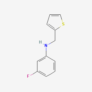 3-fluoro-N-(thiophen-2-ylmethyl)aniline