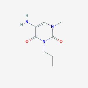 molecular formula C8H13N3O2 B13306320 5-Amino-1-methyl-3-propyl-1,2,3,4-tetrahydropyrimidine-2,4-dione 