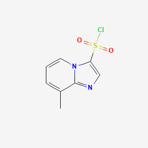 molecular formula C8H7ClN2O2S B13306349 8-Methylimidazo[1,2-a]pyridine-3-sulfonyl chloride 