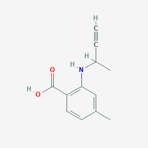 2-[(But-3-yn-2-yl)amino]-4-methylbenzoic acid