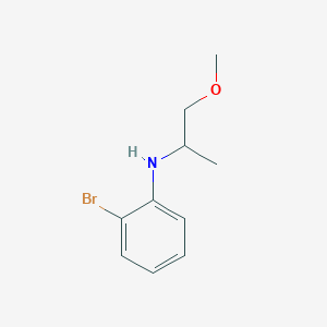 molecular formula C10H14BrNO B13306416 2-bromo-N-(1-methoxypropan-2-yl)aniline 