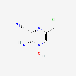 molecular formula C6H5ClN4O B1330643 3-氨基-6-(氯甲基)-2-吡嗪碳腈 4-氧化物 CAS No. 40127-89-7