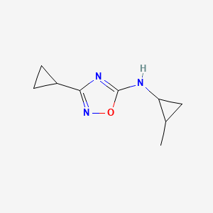 3-Cyclopropyl-N-(2-methylcyclopropyl)-1,2,4-oxadiazol-5-amine