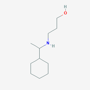 molecular formula C11H23NO B13306462 3-[(1-Cyclohexylethyl)amino]propan-1-ol 