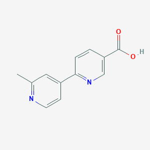 molecular formula C12H10N2O2 B13306491 6-(2-Methylpyridin-4-yl)pyridine-3-carboxylic acid 