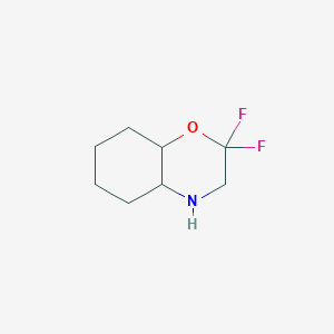 molecular formula C8H13F2NO B13306539 2,2-difluoro-octahydro-2H-1,4-benzoxazine 