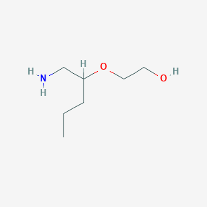 molecular formula C7H17NO2 B13306546 2-[(1-Aminopentan-2-yl)oxy]ethan-1-ol 