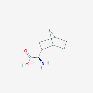 molecular formula C9H15NO2 B13306593 (2R)-2-Amino-2-{bicyclo[2.2.1]heptan-2-yl}acetic acid 