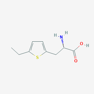 molecular formula C9H13NO2S B13306609 (2S)-2-amino-3-(5-ethylthiophen-2-yl)propanoic acid 