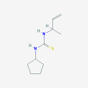 molecular formula C10H18N2S B13306653 3-(But-3-EN-2-YL)-1-cyclopentylthiourea 