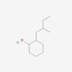 molecular formula C11H22O B13306726 2-(2-Methylbutyl)cyclohexan-1-ol 